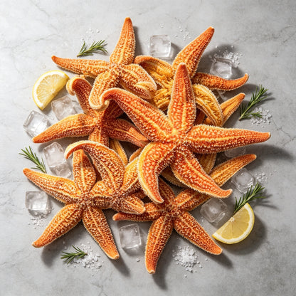 Cooked Frozen Edible Starfish - Five-Pointed Deep-Sea Seafood
